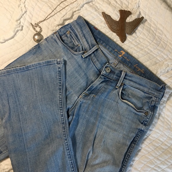 7 For All Mankind Denim - 7 FAM Light Wash Flare Jeans Size 26 Kaylie